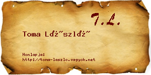 Toma László névjegykártya