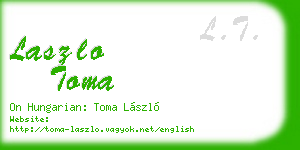 laszlo toma business card
