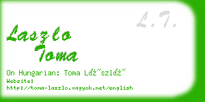 laszlo toma business card